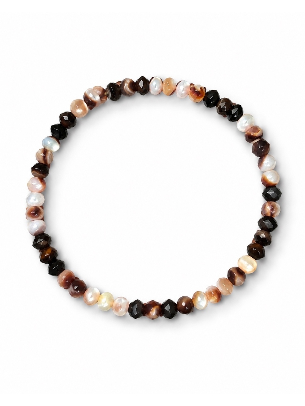 Faceted Shell Stretch Bracelet